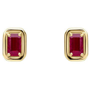 elements-gold-chunky-border-ruby-9ct-gold-earrings---goldred-35461390