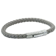 david-van-hagen-ribbed-clasp-leather-bracelet---taupe-grey-34515609