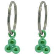 ti2-titanium-triple-bead-charm-hoop-earrings---green-34455921