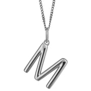 Beginnings M Initial Pendant - Silver