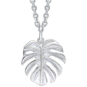 Beginnings Monstera Leaf Pendant - Silver