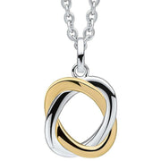 Beginnings Woven Circle Pendant - Silver/Gold
