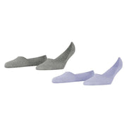 Burlington Everyday 2-Pack Invisibles Socks - Cosmic Sky Purple/Grey