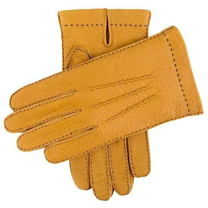 Cork Yellow Dents Mens Blenheim Heritage Cashmere-Lined Peccary