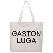 Gaston Luga キャンバス トートバッグ - クラウド クリーム