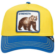Goorin Bros Strong Bear Fab Farm トラッカー ハット - ブルー/イエロー/ブラウン