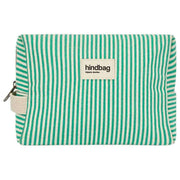 Hindbag Leon トイレタリーバッグ - グリーンストライプ