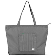 Roka Portobello N Large Mixed Hickory Recycled Canvas Tote Bag - Green/Black/White