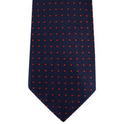 David Van Hagen Spotted Tie - Navy/Red