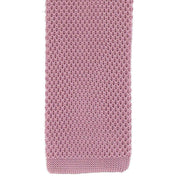 Michelsons of London Silk Knitted Skinny Tie - Pink
