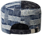 Kangol デニム マッシュアップ アーミー キャップ - ブルー ピクニック