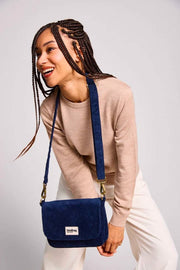 Hindbag Margault ショルダーバッグ - ベルベットネイビーブルー