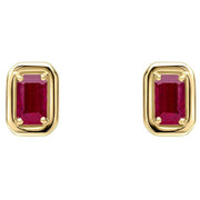 elements-gold-chunky-border-ruby-9ct-gold-earrings---goldred-35461391