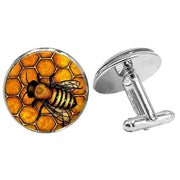 Bassin and Brown Bee Cufflinks - Black/Yellow