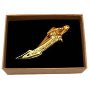 Bassin and Brown Sabre Sword Bar Tie Clip - Gold