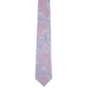 Michelsons of London Defined Paisley Polyester Tie and Pocket Square Set - Pink