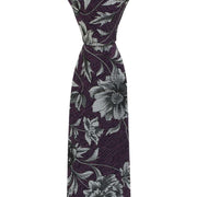 Michelsons of London Shaded Floral Silk Tie - Purple