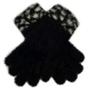 dents-spotted-feather-yarn-knitted-gloves---black-34477745