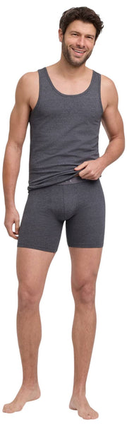 Falke Daily Comfort 2 パック ロングレッグ ボクサー - ダークグレーヘザー
