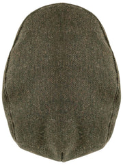 Dents Grafham ヘリンボーン ツイード フラット キャップ - フォレストグリーン
