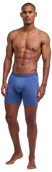 Falke Daily Comfort 2 パック ロングレッグ ボクサー - ネイビー/ブルー