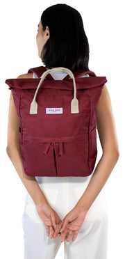 Kind Bag London Hackney Medium Backpack -Burgundy