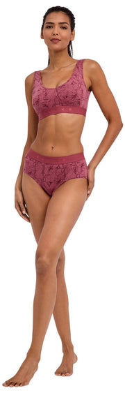 Falke Daily Comfort プリント ヒップスター ブリーフ 2 枚パック - レッド