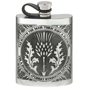 english-pewter-company-6oz-tae-a-thistle-flexi-cap-hip-flask---silver-34310812