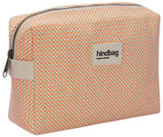 Hindbag Leon ウーブン トイレタリー バッグ - コーラル ピンク