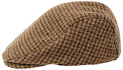 Dents Blashford Tweed フラット キャップ - チェスナット ブラウン