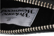 Vivienne Westwood スモール クロコ フラット ジップ クラッチ - ブラック