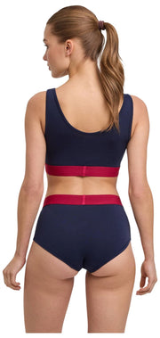 Falke Daily Comfort プリント ビスチェ ブラレット 2 枚組 - ブラック/レッド