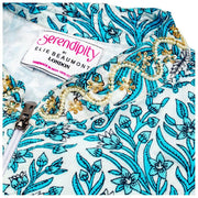 Elie Beaumont Serendipity オーバーシャツ - アクア バロック ブルー
