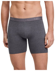 Falke Daily Comfort 2 パック ロングレッグ ボクサー - ダークグレーヘザー