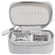 Stackers ジッパー付きラージ トラベル ジュエリー ボックス - ペブル グレー
