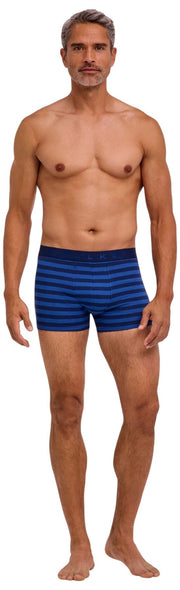 Falke Daily Comfort ストライプ ボクサー ブリーフ - ロイヤル ブルー