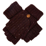 dents-ribbed-knit-fingerless-gloves---burgundy-34477717