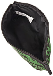 Roka Maida Vale Medium Cotton Canvas Pouch - Artichoke Green