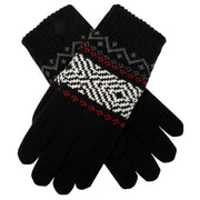 dents-jacquard-geometric-knitted-gloves---black-34477661