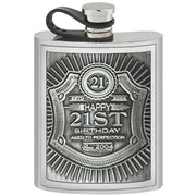 english-pewter-company-6oz-embossed-21st-pewter-hip-flask---silver-34310981