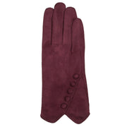 dents-buttoned-faux-suede-gloves---damson-burgundy-34477527