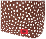Roka Hoxton ラージ コットン キャンバス ショルダー バッグ - ブラウン スポット