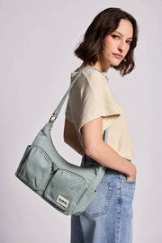 Hindbag Emile マルチポケット ショルダーバッグ - セージグリーン