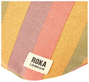 Roka Mill Hill スモール コットン キャンバス バム バッグ - フェード マルチ ストライプ