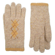 dents-argyle-marl-yarn-knitted-gloves---oatmeal-creamtoffee-brown-34477641
