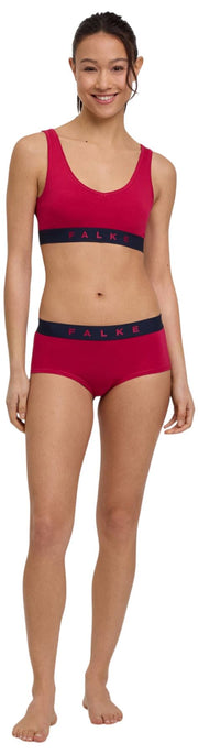 Falke Daily Comfort プリント ビスチェ ブラレット 2 枚組 - レッド/ブラック