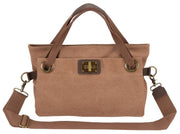 Zede Pont Des Arts Medium Cross Body Bag -Camel Brown