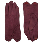 dents-buttoned-faux-suede-gloves---damson-burgundy-34477526