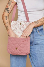 Hindbag Margault キルティング ショルダー バッグ - ブラッシュ ピンク