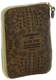 Campomaggi Floriana レーザー カシミア 財布 - ミリタリー グリーン